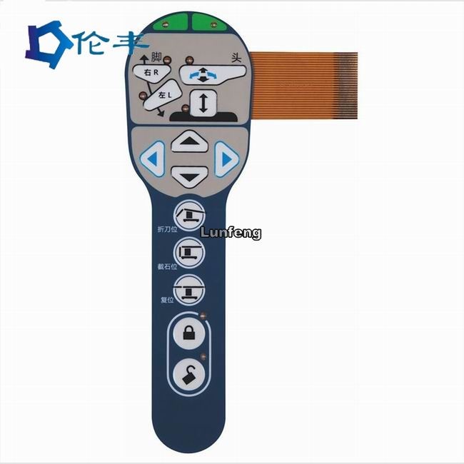 PET F150 FPC Membrane Switch Panel Embossed Button LEDs