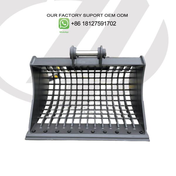 Buy cheap OEM 50*50 mm Mini Excavator Sieve Bucket With Cutting Edge Blades for Sale from wholesalers