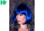 Bobo Style Synthetic Cosplay Wigs Short Straight Silver White Color Clown Party