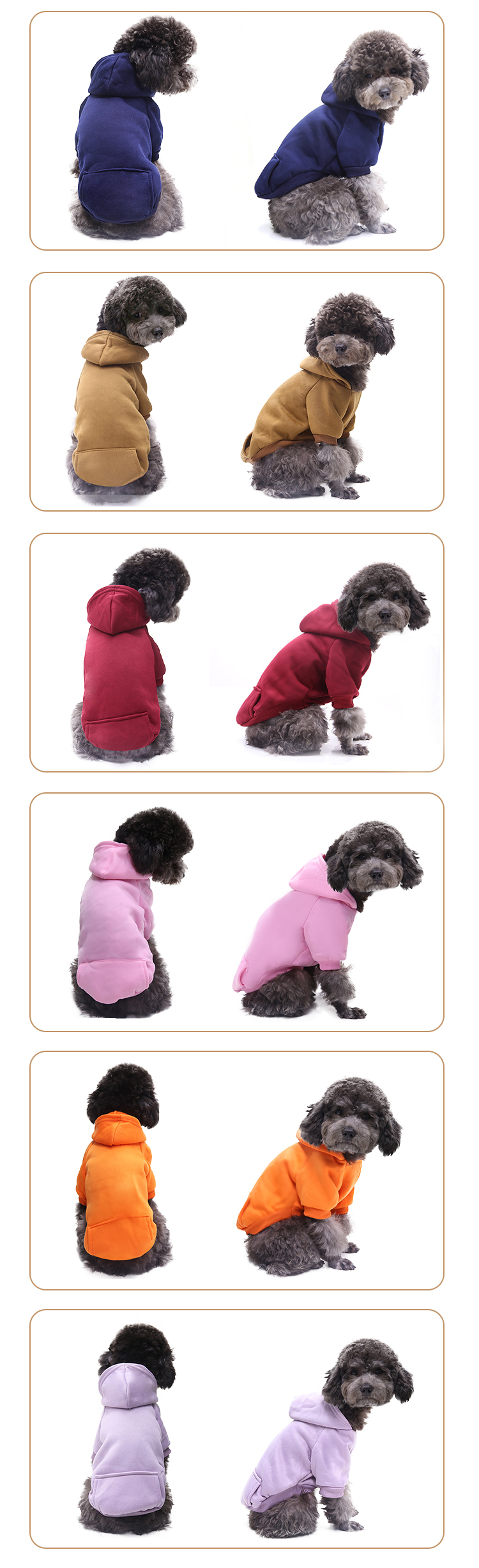Pet Clothes Multicolor Winter Pet Clothes Warm Hoodie Dog Clothes XL Breeds