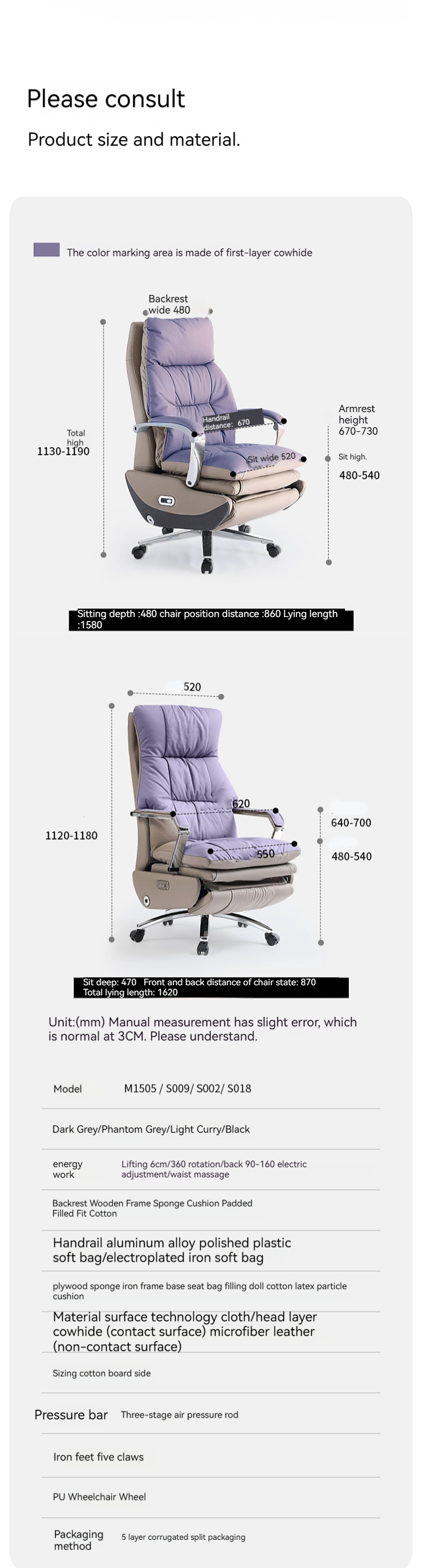 Stainless Steel Tall Office Chair with Self-Attaching Armrests and Reclining Function