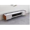 Buy cheap White 85 Inch TV Stand Stone Top Two Doors Media Console from wholesalers