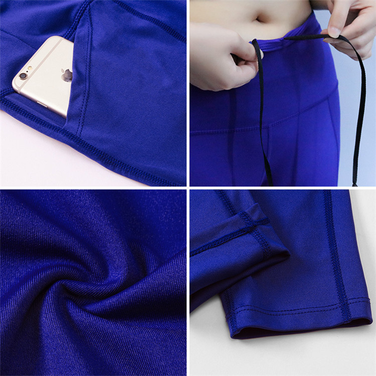 High performance fabric sportswear side pocket design moisture yoga sports leggings
