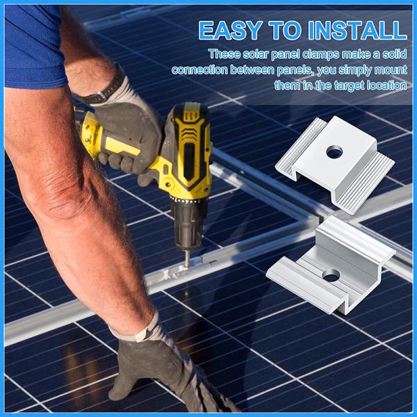 Buy cheap Hot Dip Galvanized 40mm Mid Clamp For Solar Panels High Rigidity from wholesalers