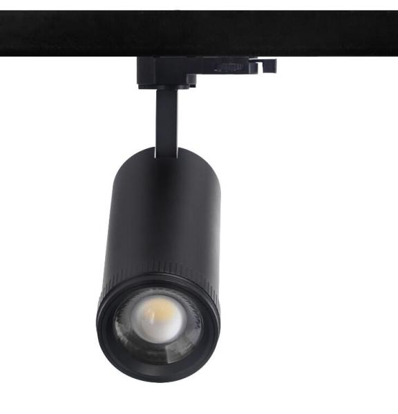 30w Zoomable 15°-55°adjustable led track light 70-100 lm/W CRI80 Citizen Chip