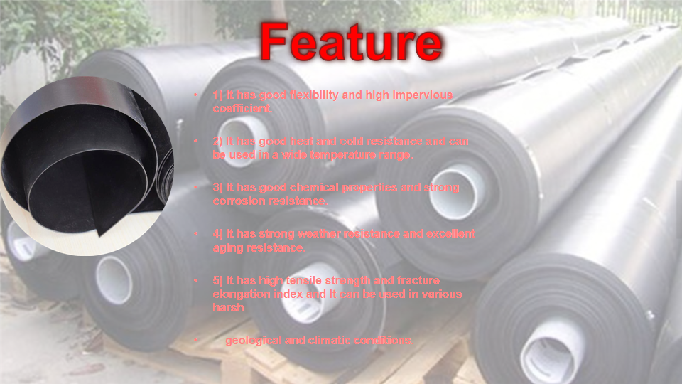 Waterproof HDPE/LLDPE/EVA Geomembrane Sheet 0.75mm-3mm Thickness for Waterproofing