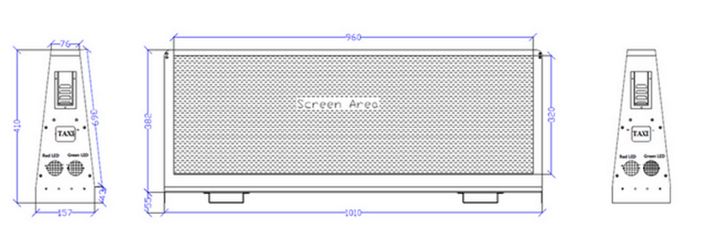 LED 3G taxi roof led display/led screen car advertising/taxi top sign