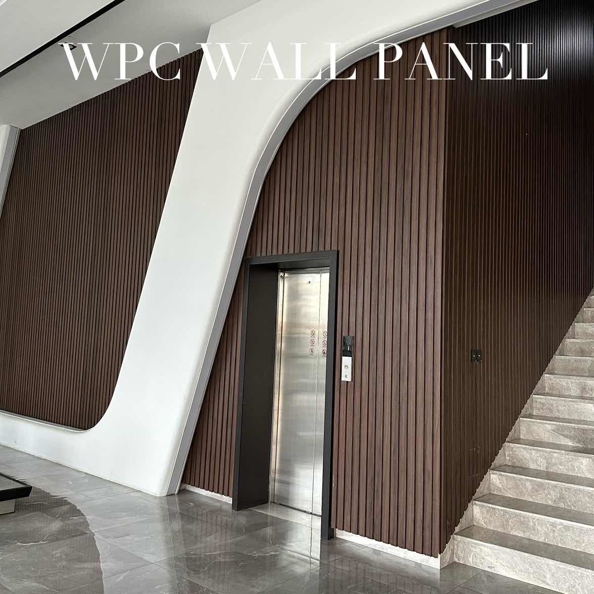 SONSILL UTO Wooden Grain Pvc Indoor Decorative Wpc Fluted Wall Panel Cladding Interior Decoration