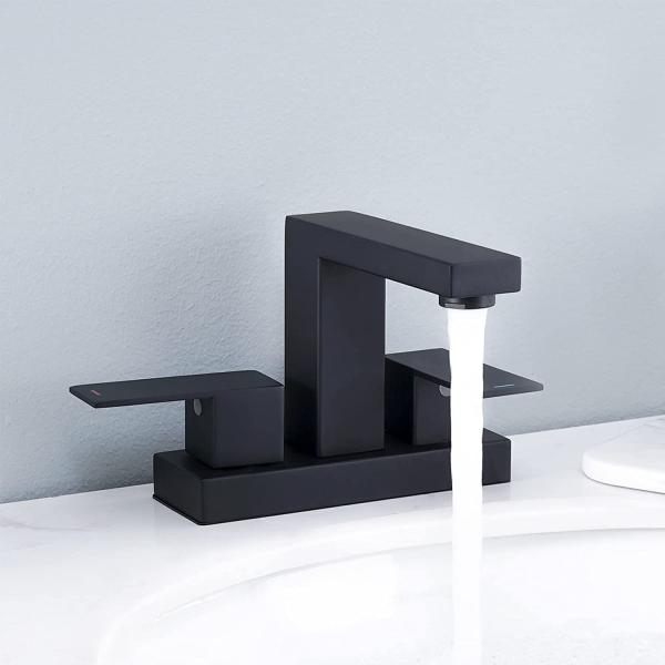 Buy cheap 4'' Centerset High Arc Double Handle Bathroom Faucet CUPC from wholesalers