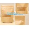 Buy cheap Food grade kraft paper aluminum foil k bag, packing cereals,condiments,candies,teas,nuts,snack,food packaging pac from wholesalers