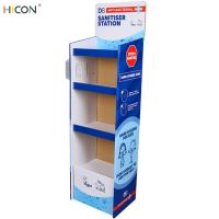 Buy cheap Customized Floor Blue 4 Tier Cardboard Corrugated Display Stands product