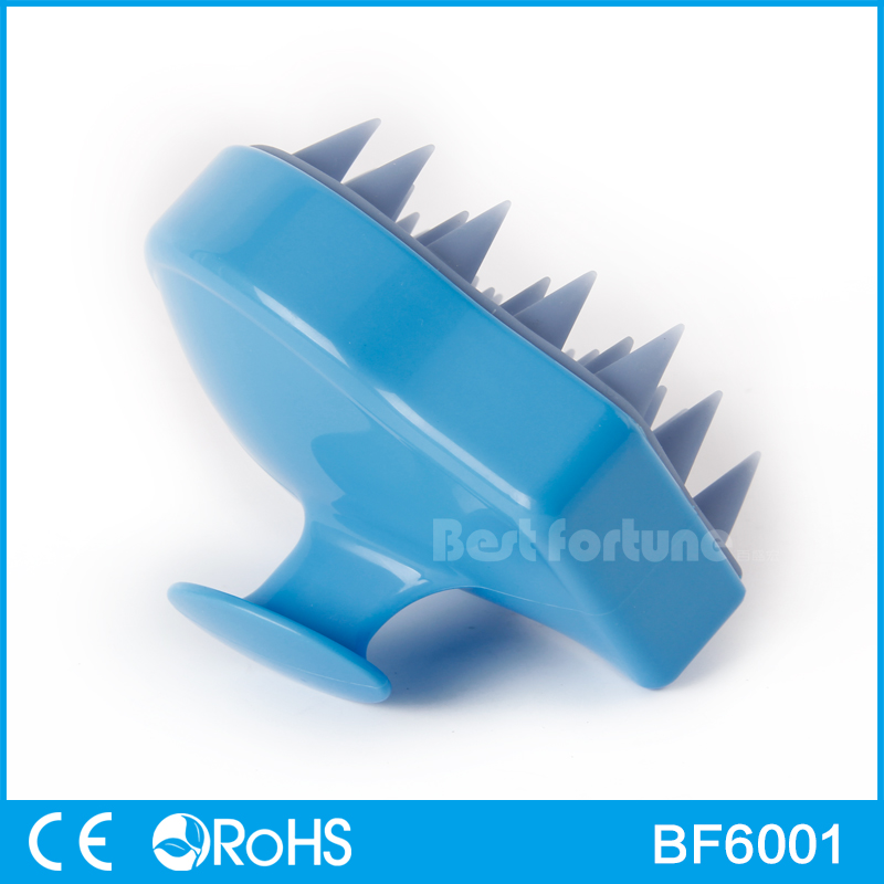 Nano Silver Soft Rubber Scalp Massaging Shampoo Brush Deep Cleansing