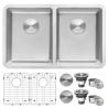 Buy cheap 18 Gauge Kitchen Stainless Steel Two Bowl Sink Undermount Zero Radius from wholesalers