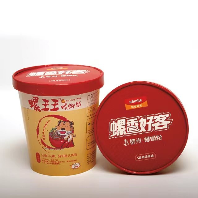 Eco Friendly Ramen Paper Bowl ,1000ml Instant Noodle Bowl Packaging With Lids