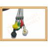 Buy cheap 6 Pin One Piece Reusable ECG Patient Cable 5 Lead Defib , PVC Insulation from wholesalers
