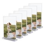 Buy cheap Hospitals Odorless Tabletop Photo Frames T Shape Clear Acrylic Sign Holder from wholesalers