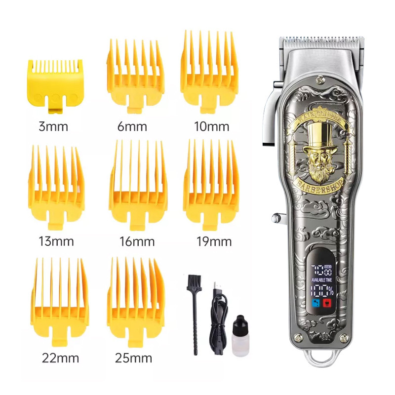 Men Electric Hair Clippers , LED Rechargeable Professional Hair Trimmer