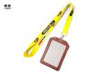 Buy cheap Leather Card Personalized Badge Holder Lanyard For School ID OEM / ODM from wholesalers