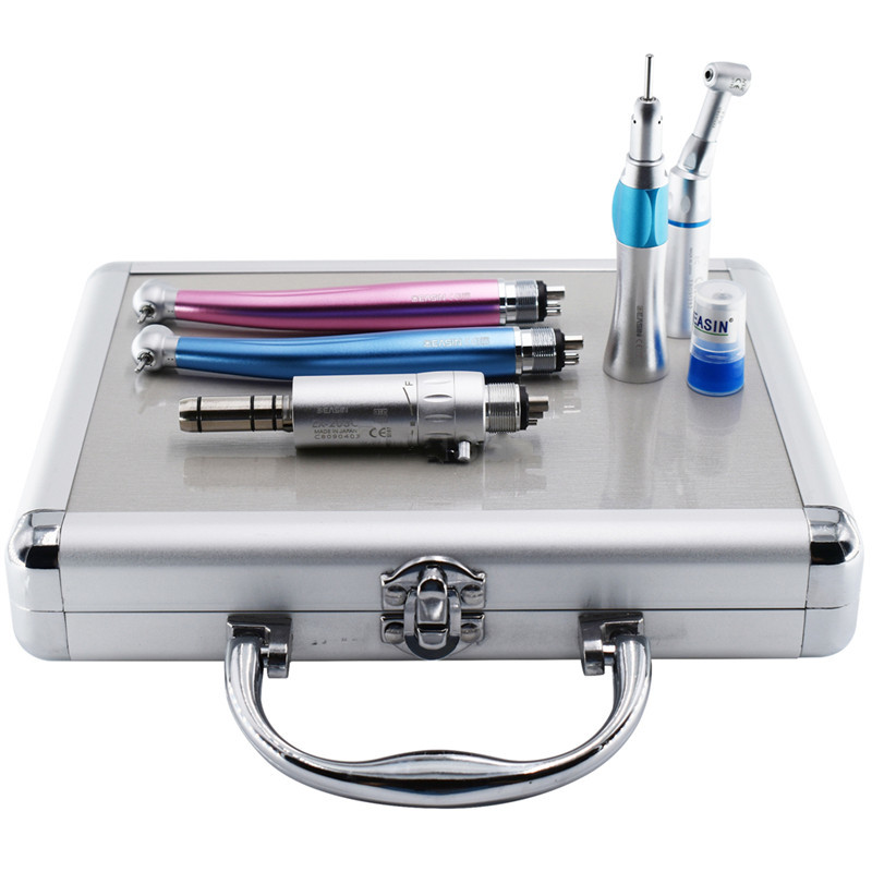 Air Turbine Dental Colorful Color Handpiece Kit High Low Speed Led Dental Handpiece Kit