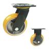 Buy cheap PU 8 Inch Swivel Caster Wheels , 400kg Capacity Orange Caster Wheels from wholesalers