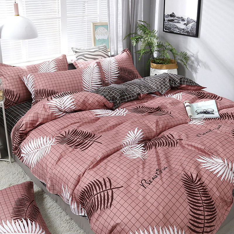 Thread Count 400TC Customized Designs Cotton Duvet Cover Set with 4 Pieces Bed Sheet Set