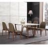 Buy cheap Solid wood base and PU leather cushion high quality arm / armless ash dining chair with micro fiber leather from wholesalers