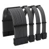 Buy cheap Hot Selling Arc Cable Cotton Sleeved Computer PC ATX Used Male to Female Stripped Curved Extension Cord 300mm from wholesalers