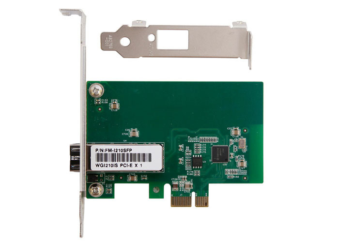 Femrice 1Gbps I210 Chipset 1 Port Fiber Optic Network Interface Card Compatible Whole Duplex and Half Duplex PC Card