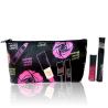 Buy cheap Custom Satin Zipper Makeup Bags , Black Cosmetic And Toiletry Bags from wholesalers