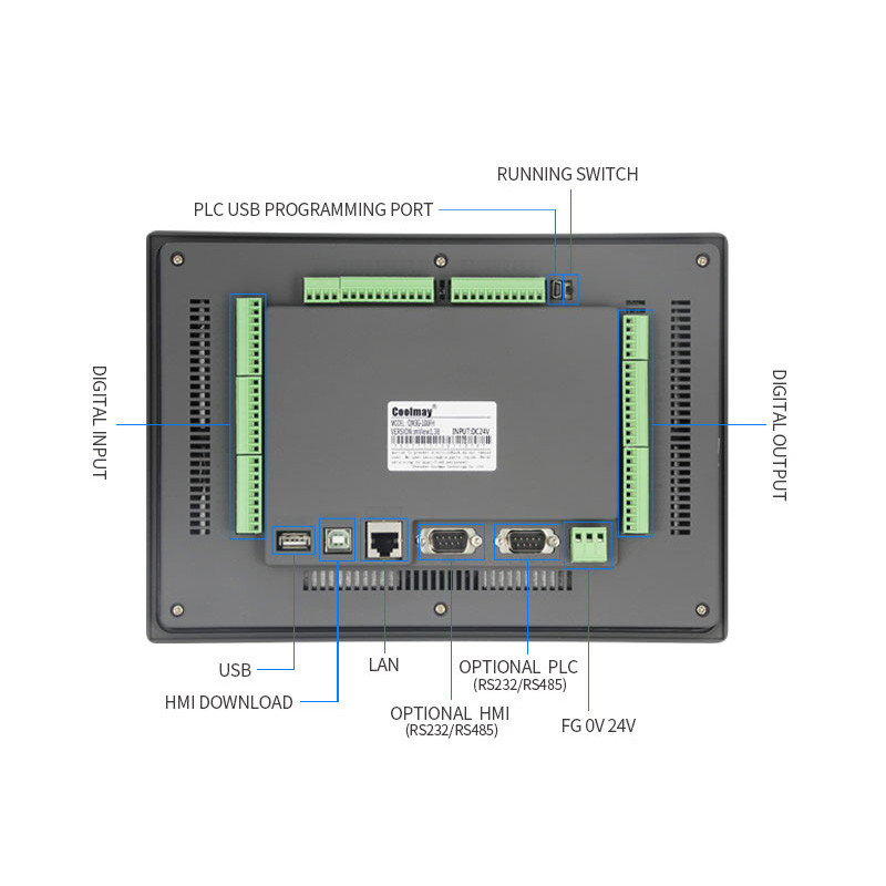 1024x600 Program Logic Controller 10 Inch Temperature Humidity For Oven Broiler