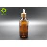 Buy cheap Boston Round Amber Glass Lotion Bottles With Bamboo Dropper In 30ml 1 Oz from wholesalers