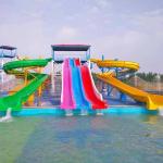 Fiberglass Big Rides Water Game Fun Play Spiral Slide Set Swimming Pool