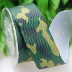 Grosgrain Polyster Ribbon , Sublimation 25cm Gift Packing Camouflage Ribbon
