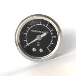 1.5" 10 bar Back Mount Manometer Black Dial Hydraulic Pump All Stainless Steel