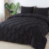 Buy cheap Popularity Stock 90GSM 3 Pieces Pintuck Cover Soft Microfiber Bedding Set All-Season Customized Zipper Closure from wholesalers