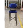 Buy cheap Elegant Iron Metal Base Navy Blue Fabric Bar Chair for Club Bar from wholesalers