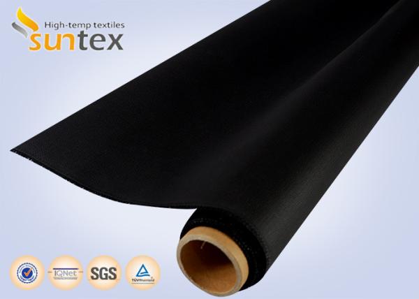 Buy cheap 0.43mm PU Coated Fire Curtain Fabric Black For Air Distribution Ducts from wholesalers