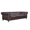 Buy cheap 100% Full Vintage Soft Leather Sofa Solid Wood Frame With Deep Leather Buttons from wholesalers