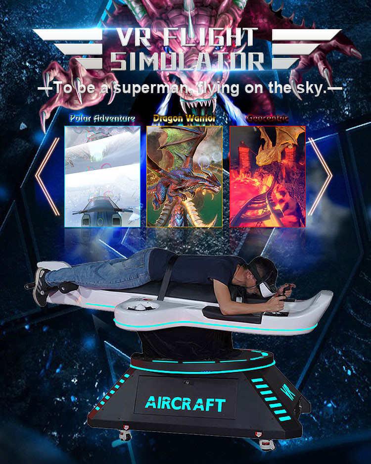 Theme Park Virtual Reality Equipment VR flight Game Simulator