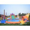 Buy cheap Outdoor PVC Tarpaulin Inflatable Water Park Games On Land With 3 Slides from wholesalers