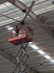 Ventilation Equipment 1.5kw PMSM Ceiling Fan 380V High Volume Low Speed Fan