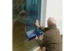 6 Month UV Resistant 50mic 500foot Glass Protection Film Blue Transparent