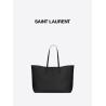 Buy cheap 1.4lb Textured Leather Branded Ladies Handbag Black YSL Calfskin Bag East West from wholesalers