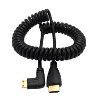 Buy cheap HDMI to Mini HDMI 1.4v right angle 90 degree spring cable product