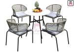 Aluminum 0.38cbm PE Rattan Waterproof Cushion Chair 61*55*H80cm