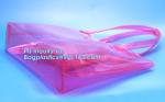customized handle logo clear pvc bag with zipper china manufacturer, environment