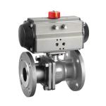 Standard Stainless Steel Pneumatic Actuated Flanged Ball Valve with Flange