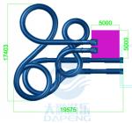 10M Swimming Pool Water Slide Double Enclosed Fiberglass Anti UV Static