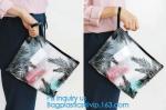 swimwear packaging bags, slider zipper pvc pouch glitter clear plastic vinly k
