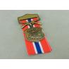 Buy cheap Zinc Alloy Military Awards Medals , 3D Die Casting Short Ribbon Medallions from wholesalers